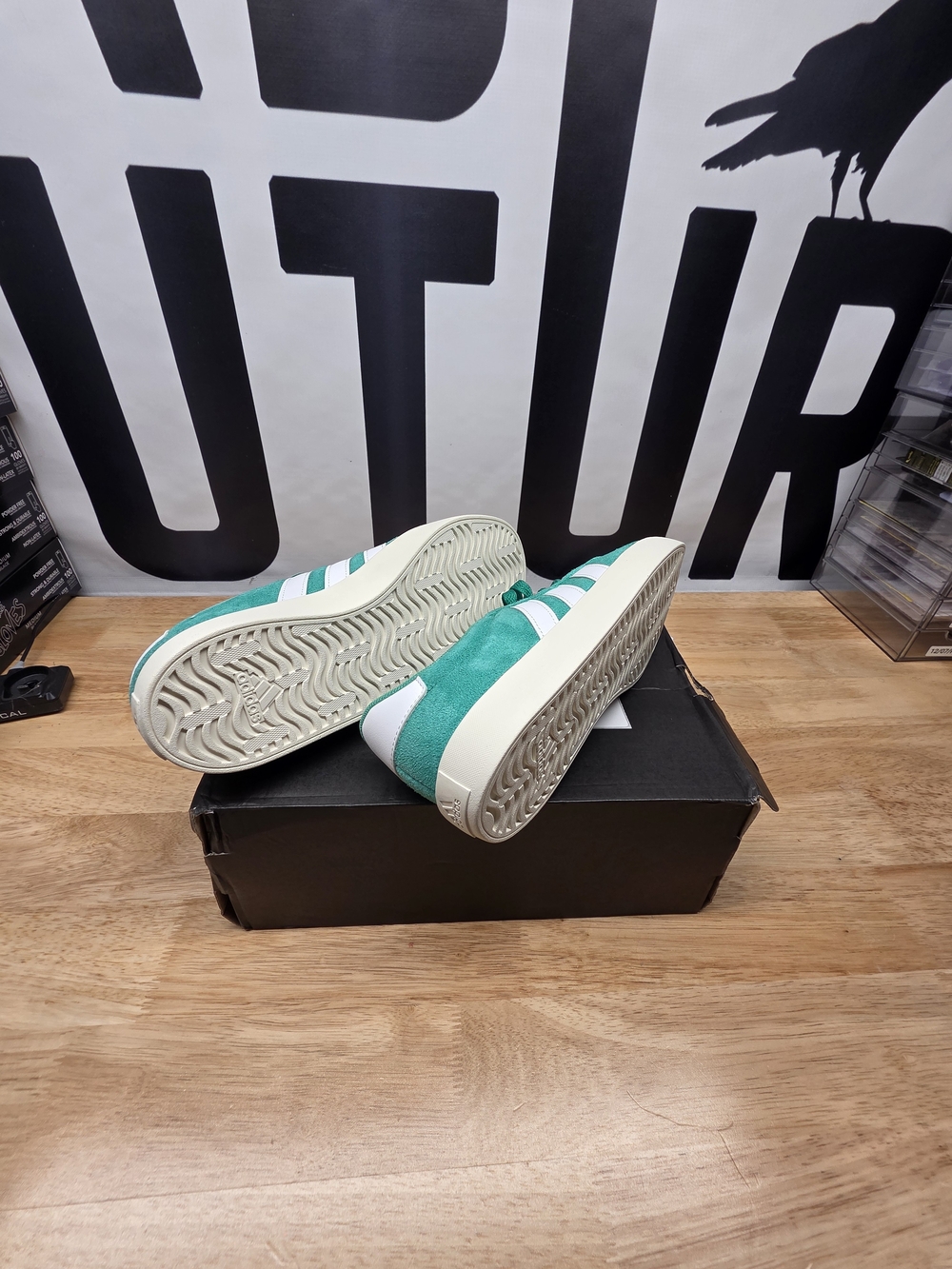 Adidas Women’s Green Suede Casual Sneakers - Picture 4 of 4